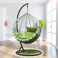 Modern Egg-Shaped Rattan Swing Chair - Image 4