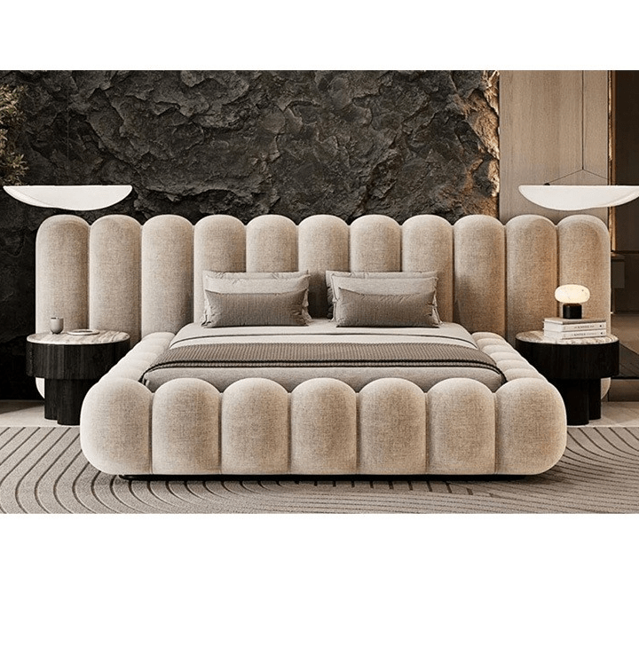 Home bed, modern bed frame, wooden home bed, upholstered bed, bedroom bed furniture,